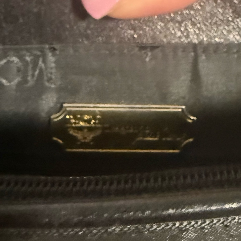 MCM Black Monogram and Leather shoulder Bag! With COA - Picture 4 of 10
